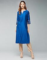 Cotton Silk Woven Long Kurta Cotton Silk Woven Long Kurta