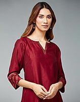 Cotton Silk Woven Long Kurta Cotton Silk Woven Long Kurta