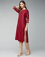 Cotton Silk Woven Long Kurta Cotton Silk Woven Long Kurta