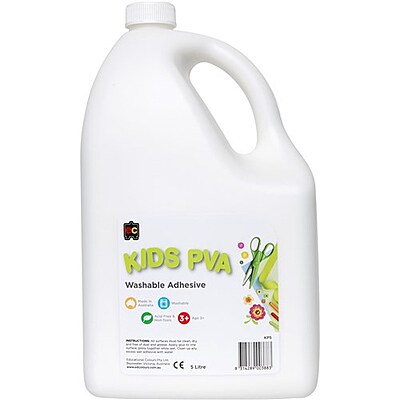 EC Kids Washable PVA Glue 5 Litre EC Kids Washable PVA Glue 5 Litre